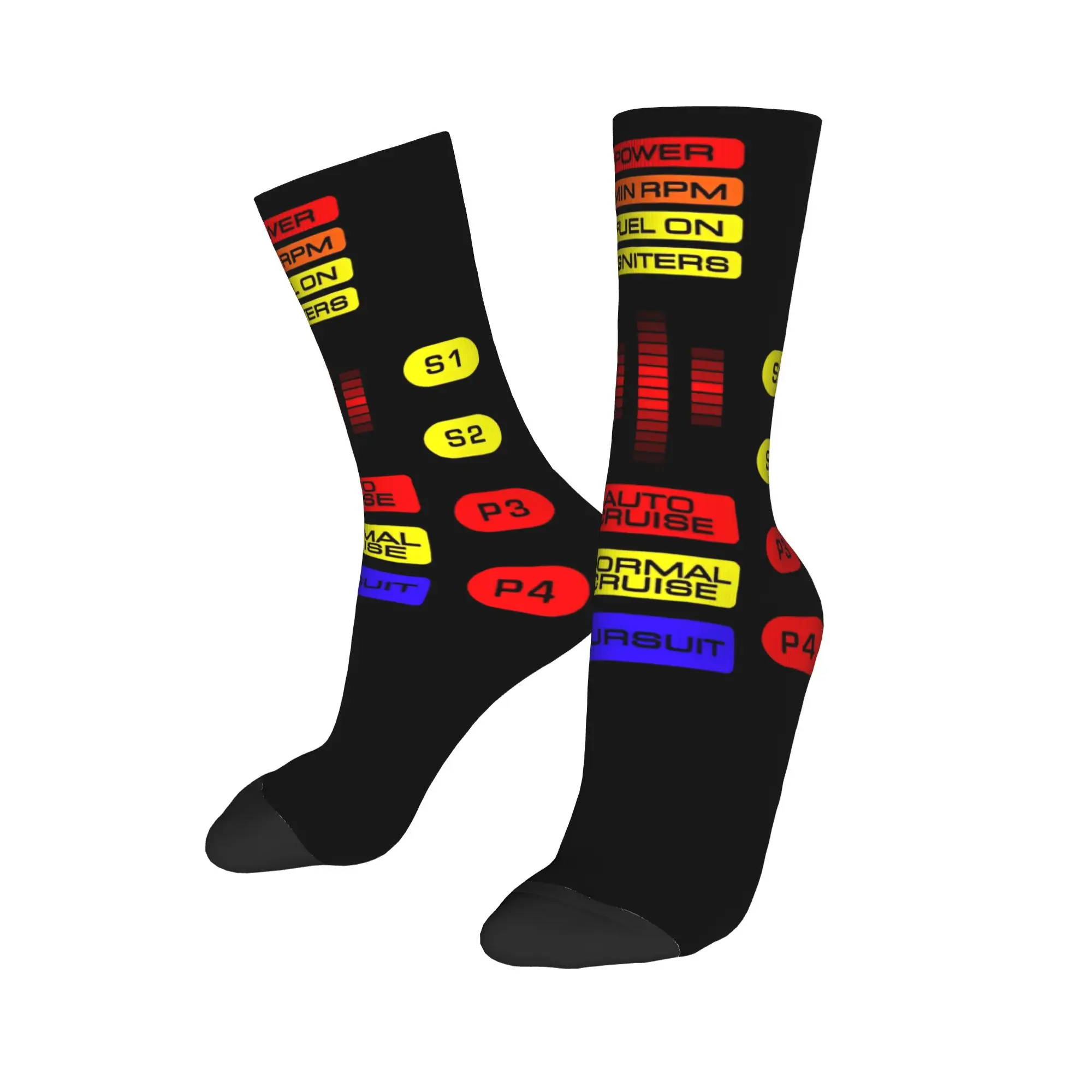 

Cool Knight Rider KITT Dashboard HUD Skateboard Socks Polyester Crew Socks for Unisex Non-slip,