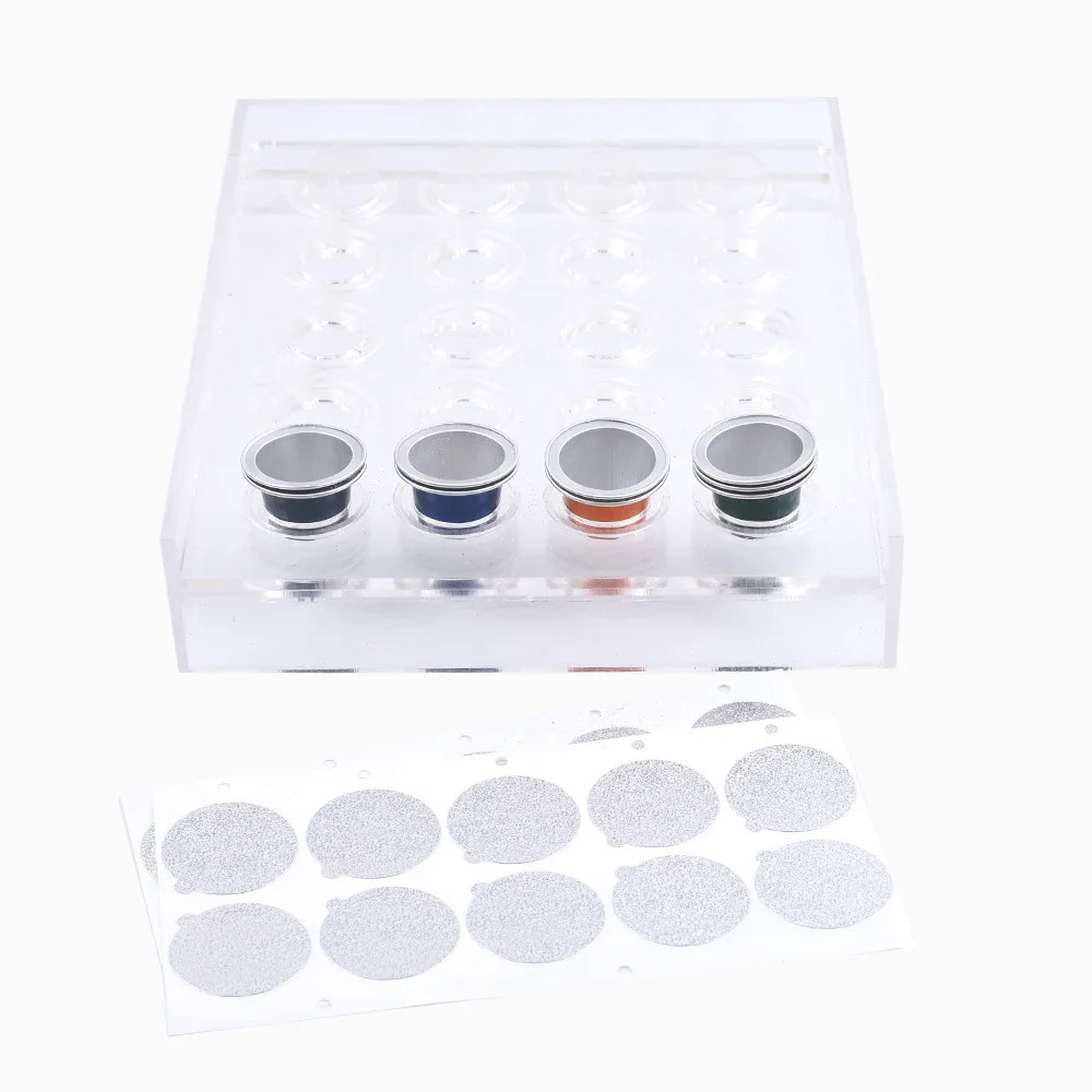 20 Holes Coffee Capsule Powder Hand Filling Board Manual Tray Tool Transparent Acrylic Filler for Disposable Nespresso Empty Pod