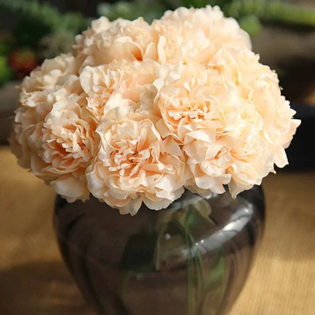 

5pcs Peony Flower Bouquet Artificial Peony Flower Realistic Home Wedding Decor Bridal Party Decoration Artificial Flowers