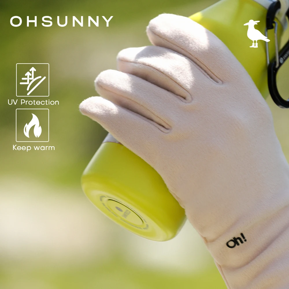 

OhSunny Warm Hiking Gloves for Women Winter Windproof Thermal Touch Screen Full Finger Mittens Outdoor Cold Protection Anti-Slip