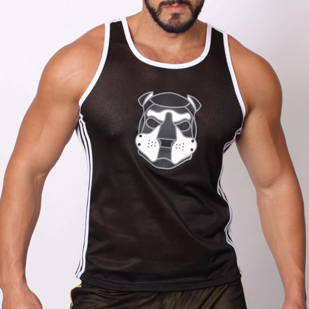 Kennel Club 13 Men\'s Mesh Tank Top Muscle Gym Vest Bodybuilding Sleeveless Shirt Singlets Fitness Wear Clothing