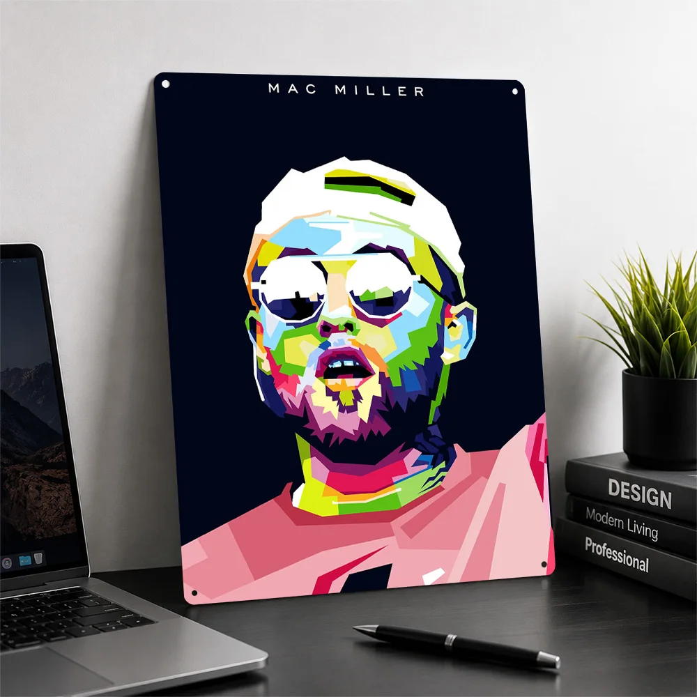 Mac Miller Poster Musical Wall Art Personalized Vintage Metal Tin Sign for Music Room Studio Bedroom Home Decor Display Plaque