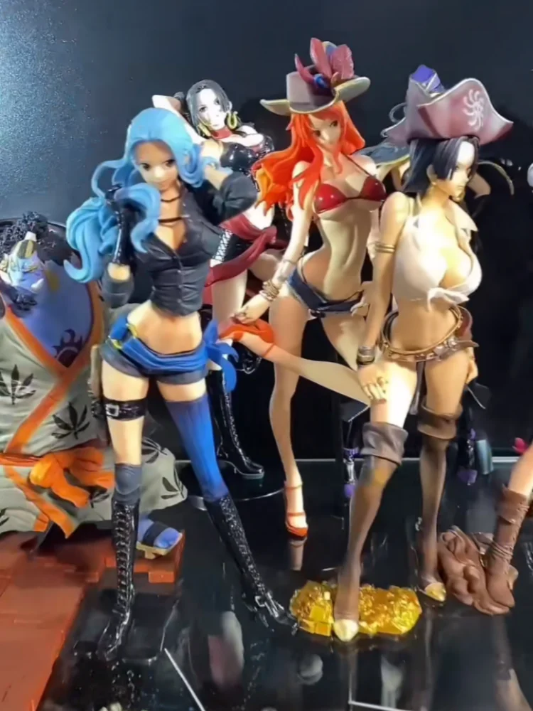 

Bandai Shines With Charm One Piece Nami Robin Boa Hancock Miss Wednesday Perona Reiju Anime Action Figure Ornament Beauty Figure