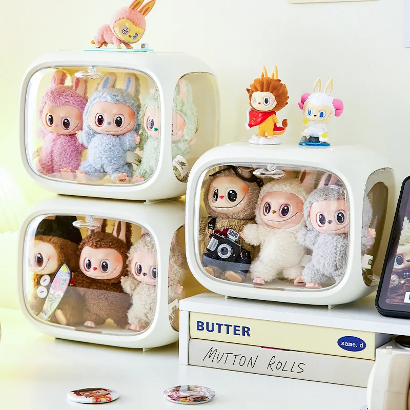 

The New High-end Blind Box Is Neatly Stored in A Transparent White Dust-proof Box Showcasing Figurines and Figurines