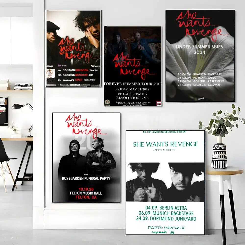 band S-She Wants Revenge-E Painting Calligraphy Boho Botanical Decor for Living Room Elegant Home Style