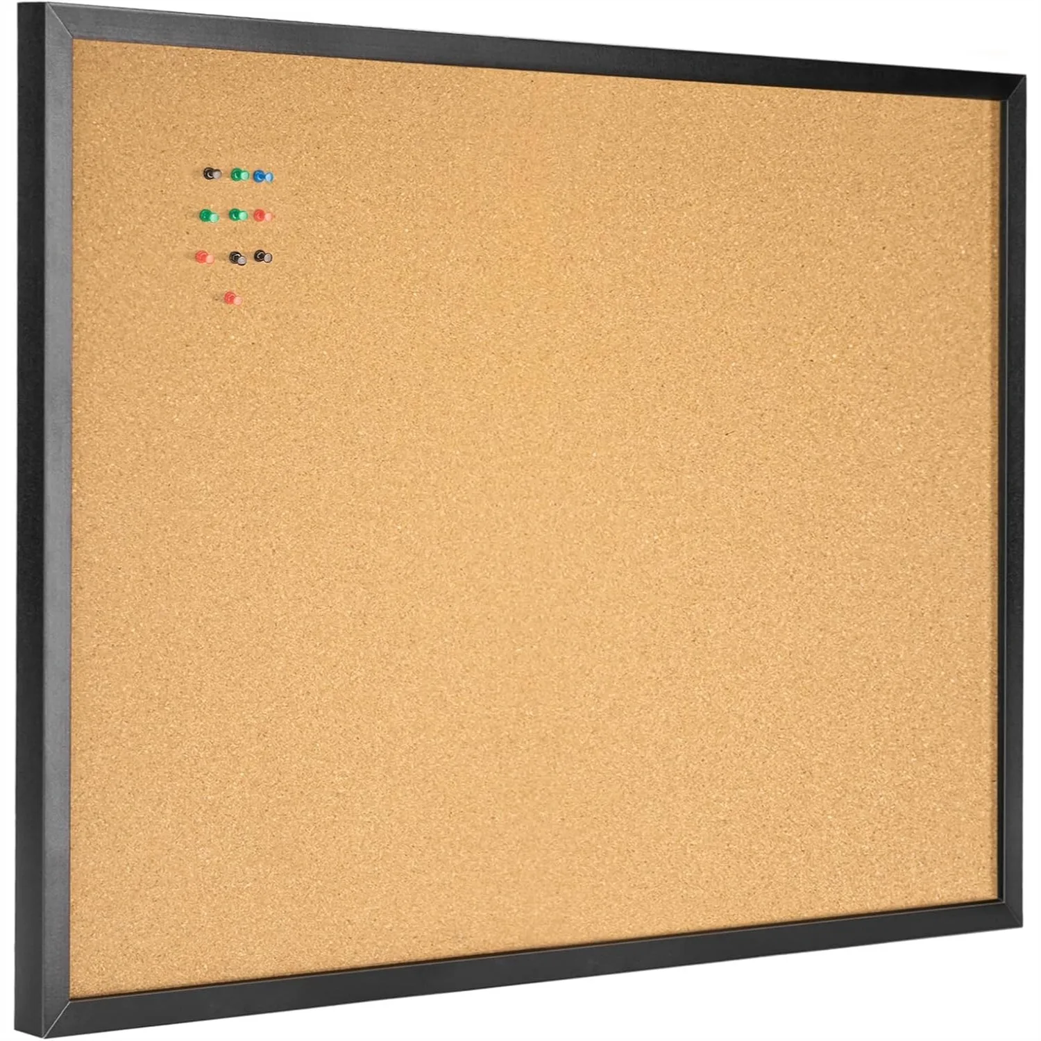 

24x36 Large Cork Board Bulletin Board, Black Oak Frame Pin Board for Home Office School, Vision Board with Hanging Kit