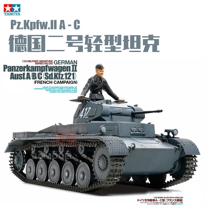 

Tamiya 35292 1/35 сборная модель танка, немецкий Panzerkampfwagen II Ausf.A/B/C (Sd.Kfz.121), комплект военной модели французской кампании, сделай сам