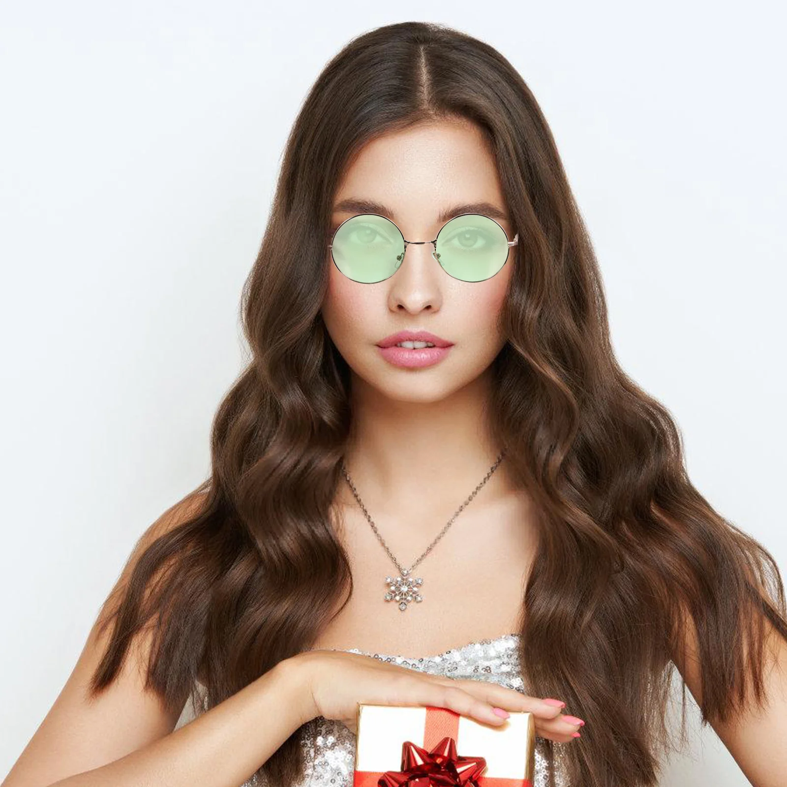 

Round Oversized Sunglasses Uv400 Protection Gold Frame Retro Lightweight Durable Eyewear For Men Women