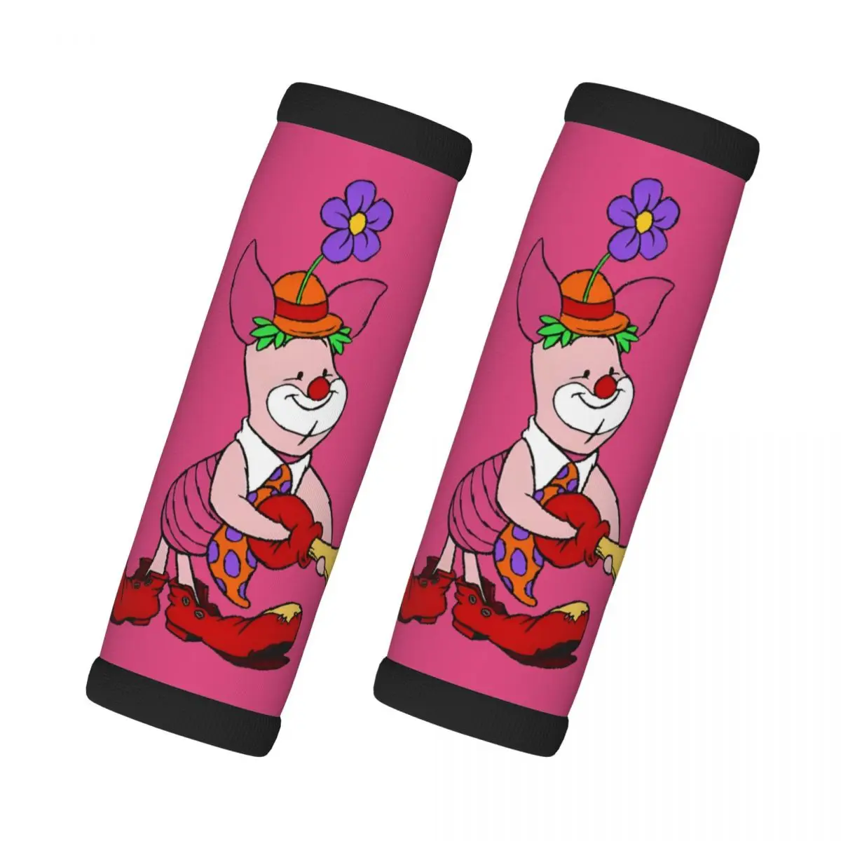 

Custom Piglets And Friends 2 Pcs Luggage Handle Wrap For Door Handle Suitcases Travel Accessories