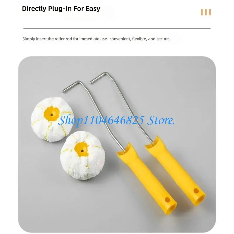 

4inch Corner Drywalls Roller With 2 Additional Heads For Seamless Coating