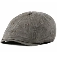 New Fashion Men's Casual Washed Cotton Newsboy Hat Baseball Cap Beret Hat Men Octagonal Caps boinas para hombre кепки