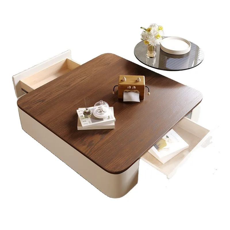 Square slate coffee table modern simple light luxury living room home medieval style black tea table minimalist combination