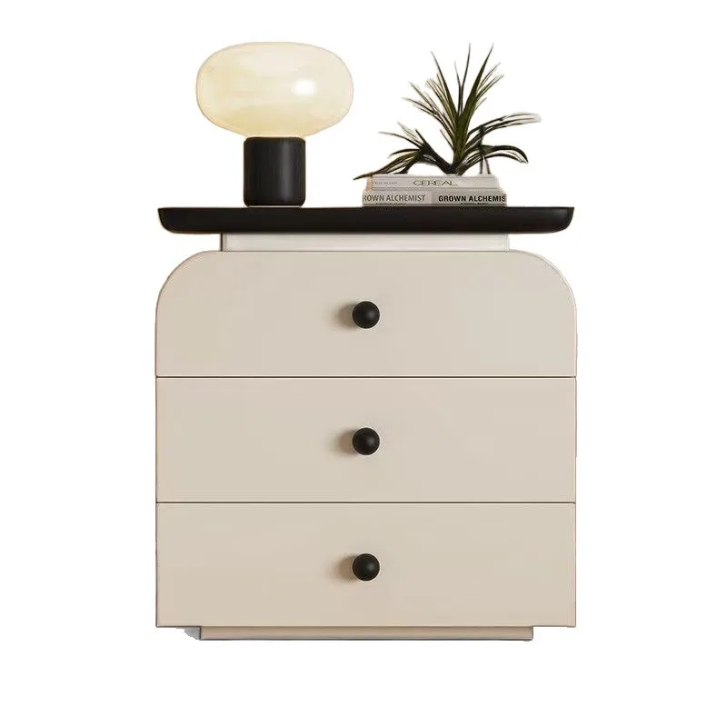 

Solid wood bedside table medieval cream wind simple modern bedroom locker cream wind bedside table bedside table