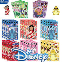 8PCS Disney Lilo And Stitch Stickers Assembly Cute Cartoon Sticker For Laptop Luggage Skateboard Graffiti Decals Fun Classic Toy