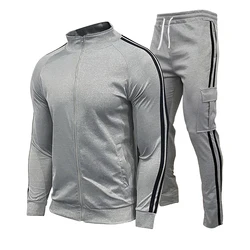 2023 Men's Suit Two-Piece Tracksuit Casual Sports Jacket+Trousers Harajuku Sports Suit Spring And Autumn Hoodie Sportswear