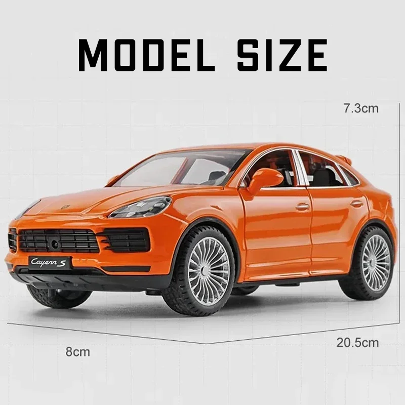 1:24 Scale Cayenne S Alloy Car Model Diecast Car Sound Light Car Lovers Collection Kids Birthday Gift Metal Boys Toys