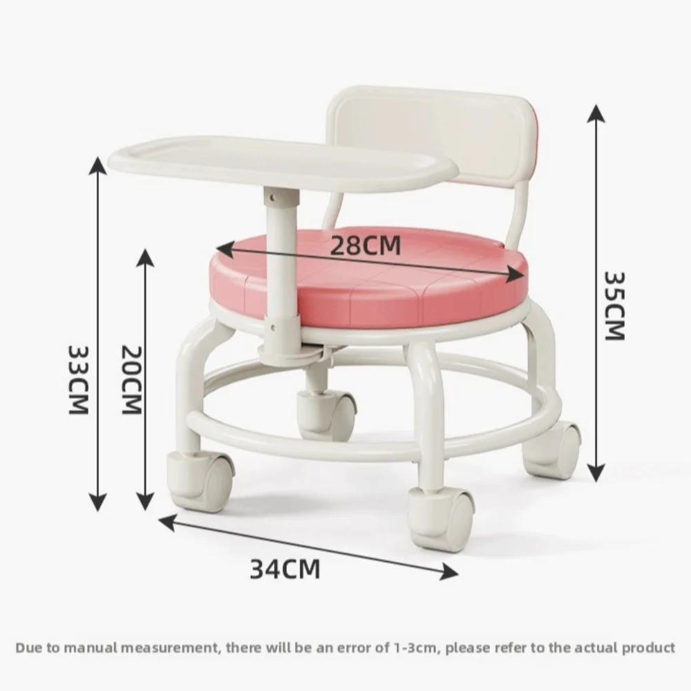Multi Purpose Universal Caster Wheels Unisex Seat Safe Booster Seat Dining Chair Adjustable Small Pulley Stool Household
