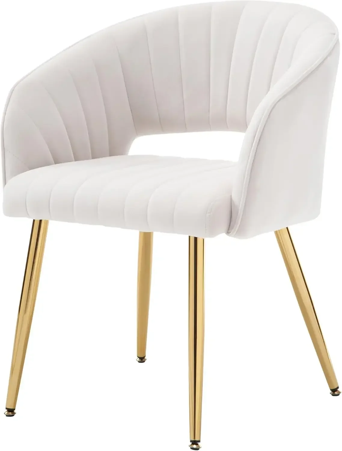 

Velvet Home Office Desk Chair Set of 1, Modern Tufted Vanity Chairs with Gold Metal Legs, Upholstered Accent Armchair for Living