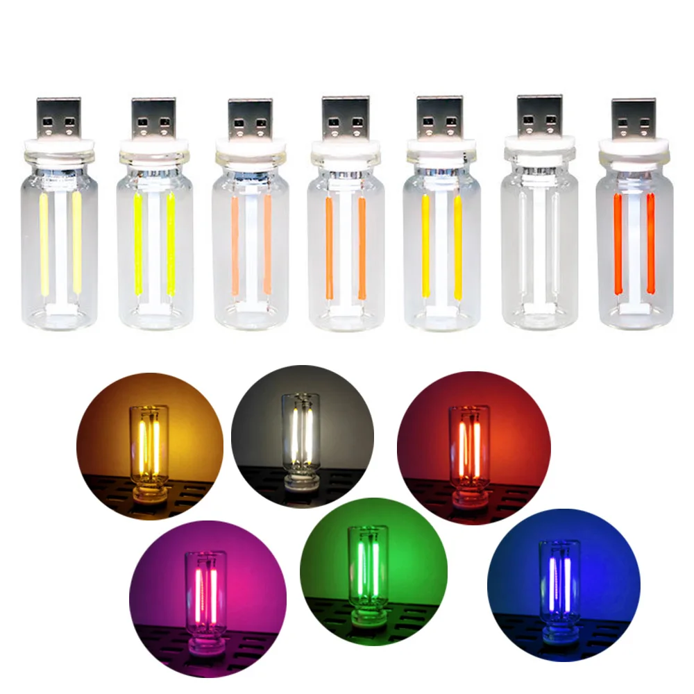 سيارة الداخلية مصباح لتهيئة الجو 5 فولت USB اللمس يعتم لمبة 5 فولت الرجعية LED لمبات ضوء الليل لقضاء عطلة ديكور المنزل سيارة