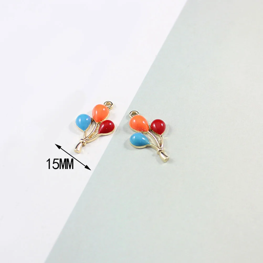 

10 PCS Colorful Balloon Pendant Jewelry Accessory Bracelets Necklace Earring Ballons