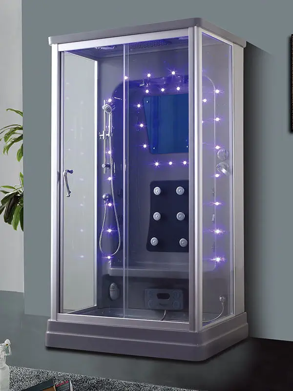 1.2 meters independent bathroom integral steam shower room glass partition integrated closed sweat wet steam room sauna room
