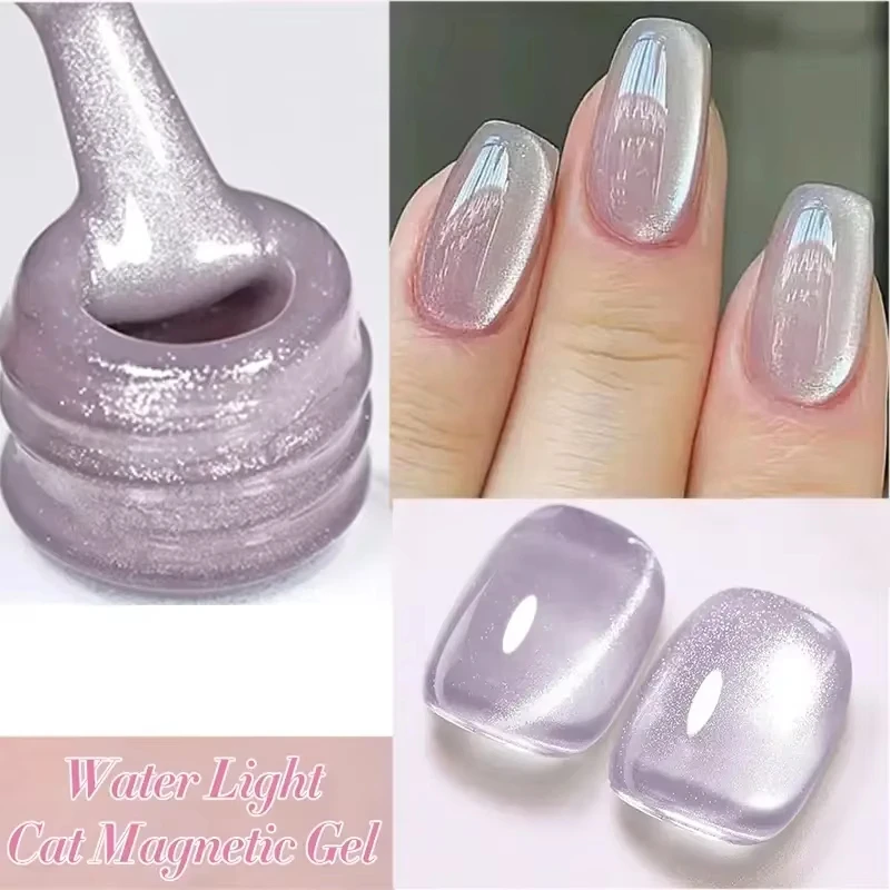 BORN PRETTY Funkelnde Glasperle Katze Magnetischer Gel-Nagellack Flash White Spar Red Color Semi Permanent Soak Off UV Gel Lack