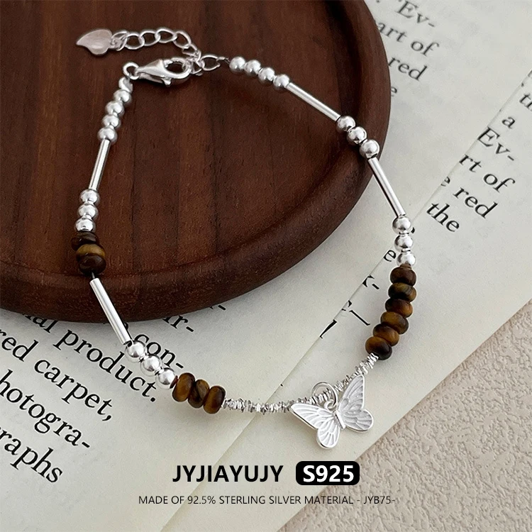 

JYJIAYUJY 100% Whole Original Sterling Silver S925 Bracelet In Stock Butterfly Fashion Jewelry Gift Daily JYB75