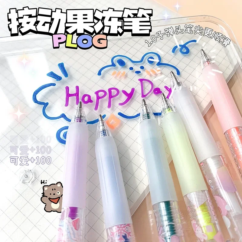 36PCS Creative and cute 3D graffiti pen, student diy painting hand pen, Tiktok touch jelly pen of the same style