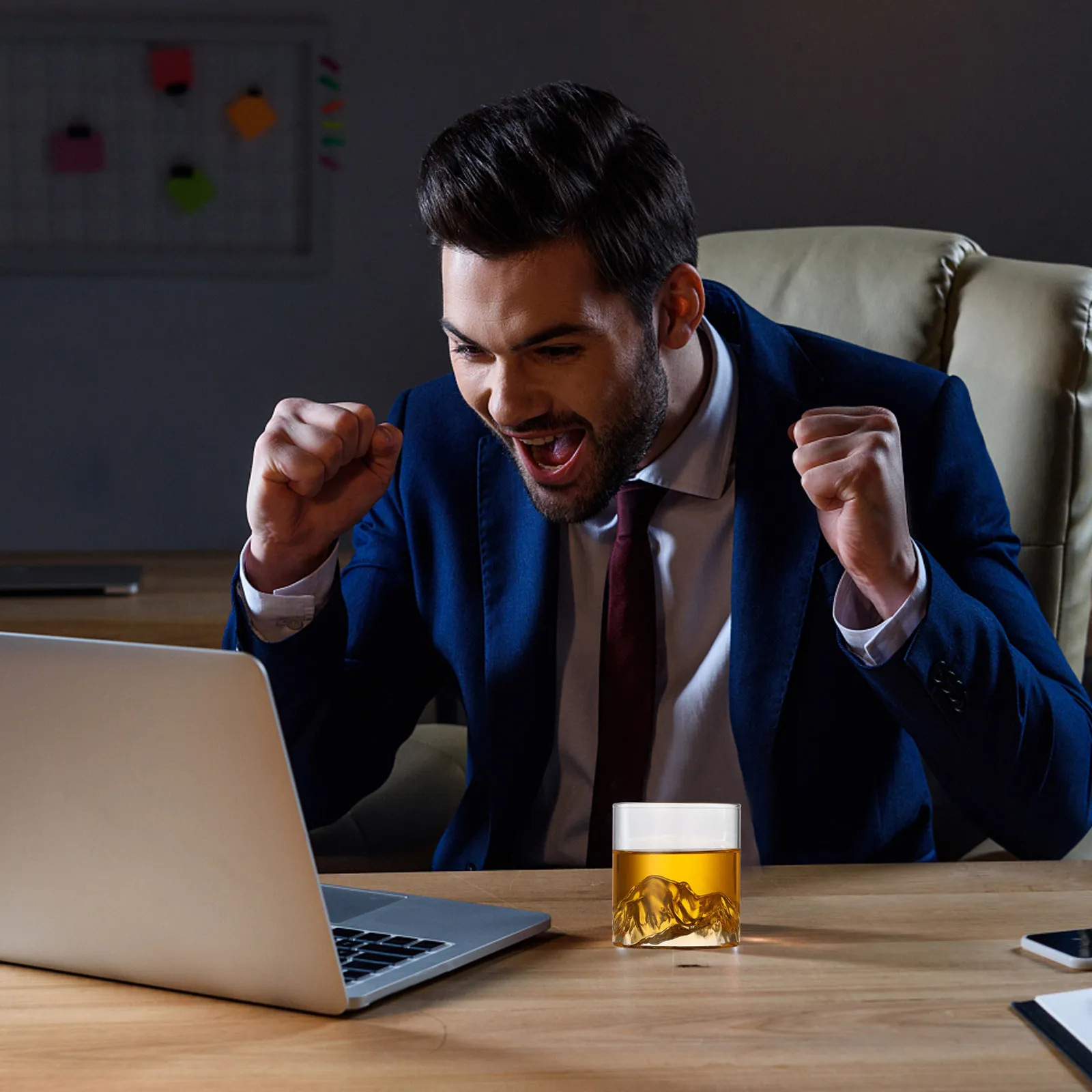 2 Pcs Aesthetic Glass Cup Cup-shallow Mountain Mug Creative Water Glassware Drinking