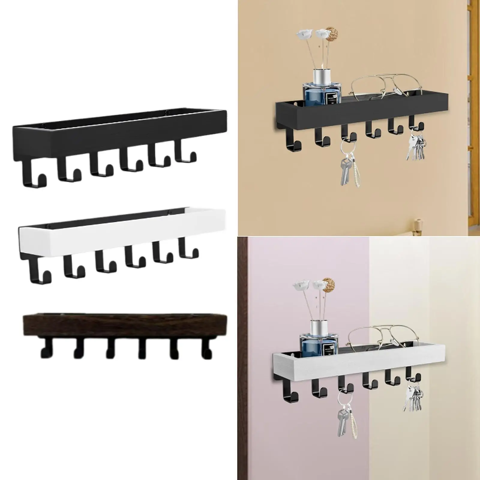 

Держатель для ключей, декоративная деревянная полка для подарков, настенная полка для спальни, прихожей, гостиной