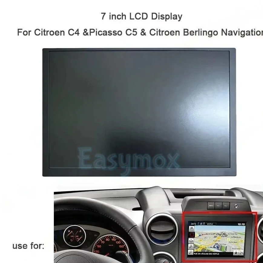 

7 Inch LCD Display for Citroen Berlingo III (B9) Peugeot Partner/Tepee 2015 2016 2017 2018 Radio navigation 9815356180 Repair
