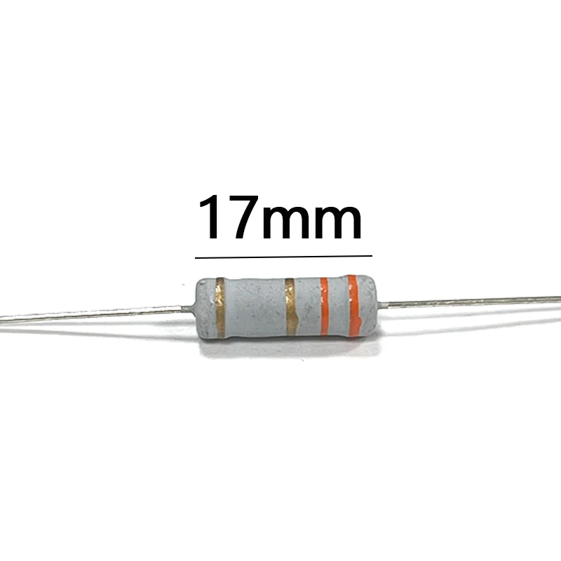 10pcs 3W Carbon Film Resistor Four Color Circle 3.3R 3.6R 3.9R 3.3K 3.6K 3.9K 33 36 39 330 360 390 R K Ohm 33K 39K0.1R-1M