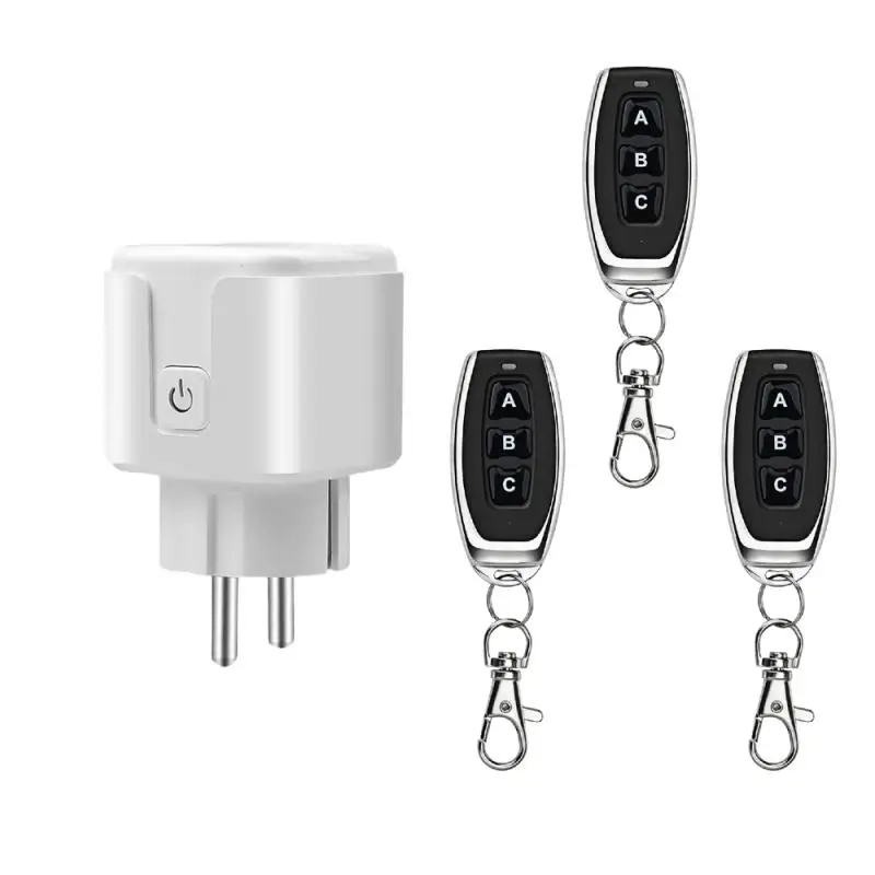 Prise électrique sans fil 433Mhz, interrupteur de télécommande, Mini prise ue 220V 230V 15a, prises électriques pour ventilateur, lampe de chauffe-eau