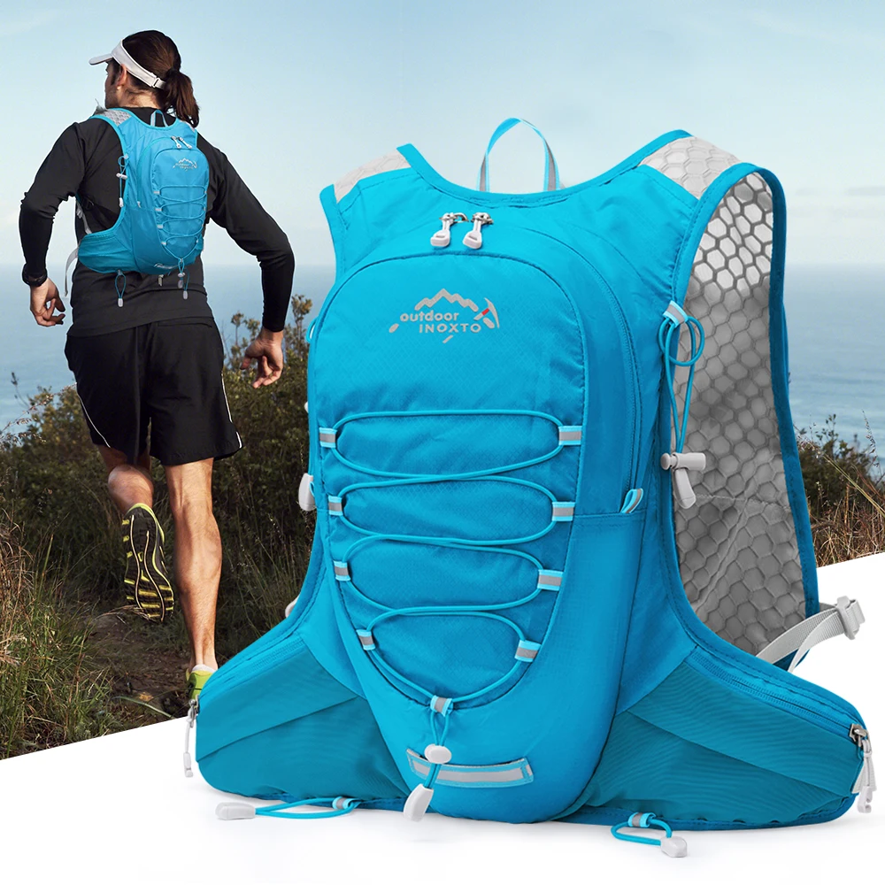 INOXTO-Mochila portátil impermeable para bicicleta, 10 litros, bolsa de agua, adecuada para deportes al aire libre, montañismo, senderismo, hidratación