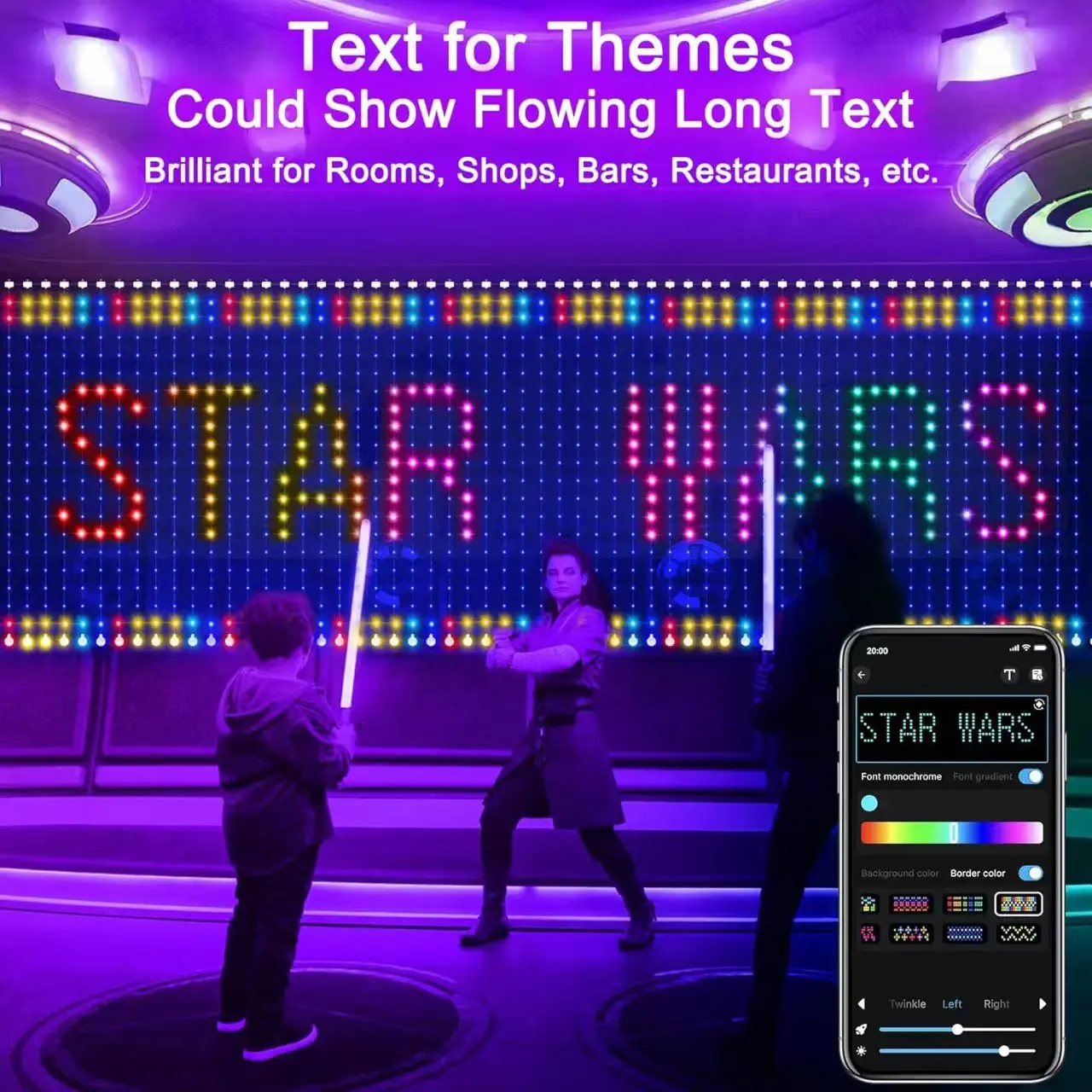 USB DC5V WS2812B Smart Led String Christmas Lights Bluetooth Music App Control RGBIC Curtain LED Addressable Party Decoration