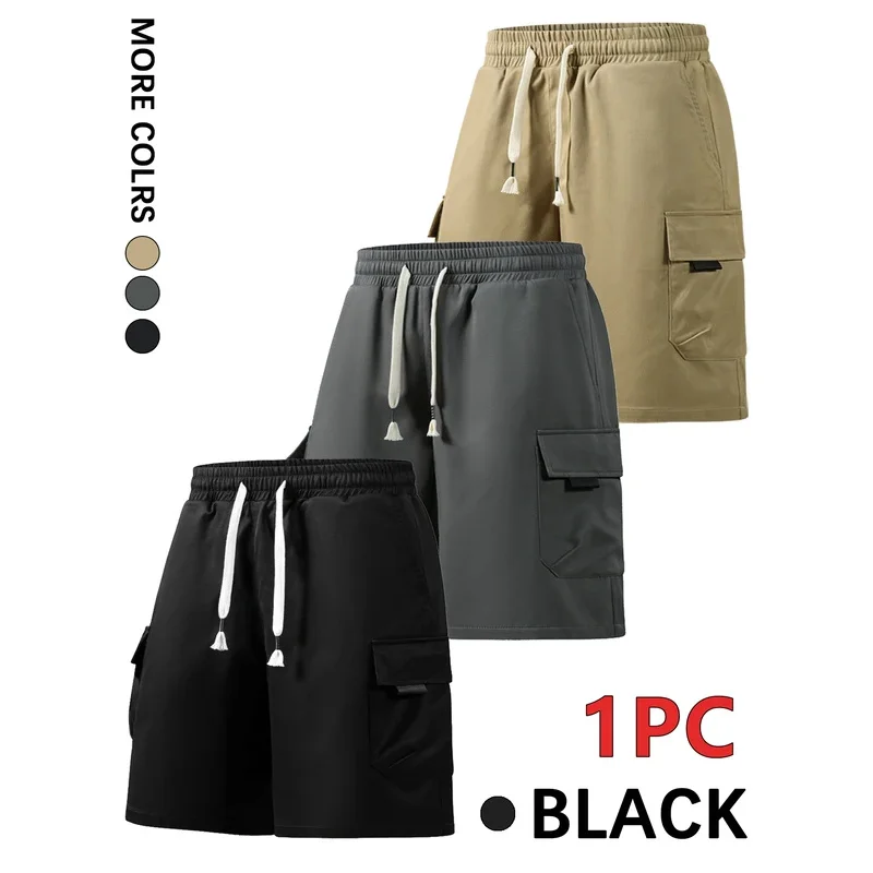 

Мужские легкие брюки-карго с большим клапаном и карманами, гладкая драпировка, мягкая и против морщин, удобная ткань