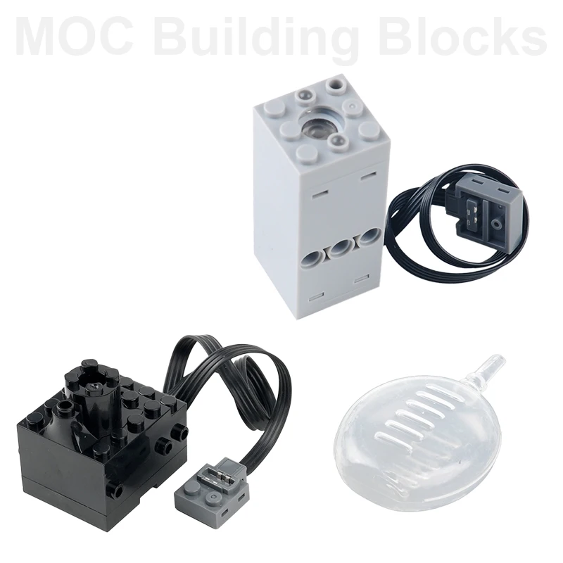 MOC Simulation Spray Smoke Building Blocks Electric Exhaust Accessories Fogger Technical DIY Modified Sports Car Steam Train