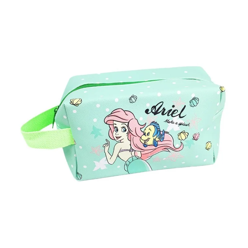 Disney Princess Mini Make-up Tas Waterdichte Draagbare Handheld Cosmetische Tas met Rits Cartoon Print voor Dames