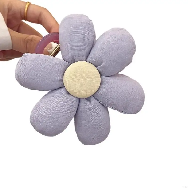 

Stylish Flower Hair Claw Clip Gentle On Hair Barrette For Ponytails Buns Styling Home Office Occasions Y166