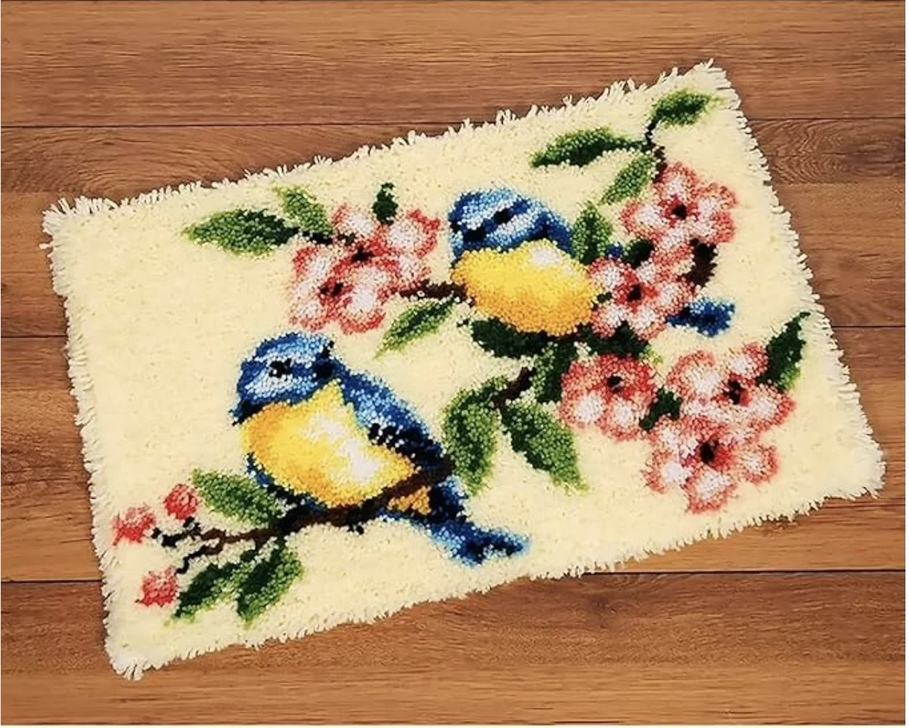 Latch Hook Rug Kit Flowers Birds 20.5X15inch (52Cm X 38Cm)