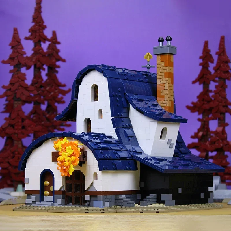 مجموعة مكعبات بناء Eda's Owl Shack MOC 159932   بيت البومة الإبداعية الكرتون المشهد العمارة كوخ الغابات نموذج لعب للأطفال الهدايا