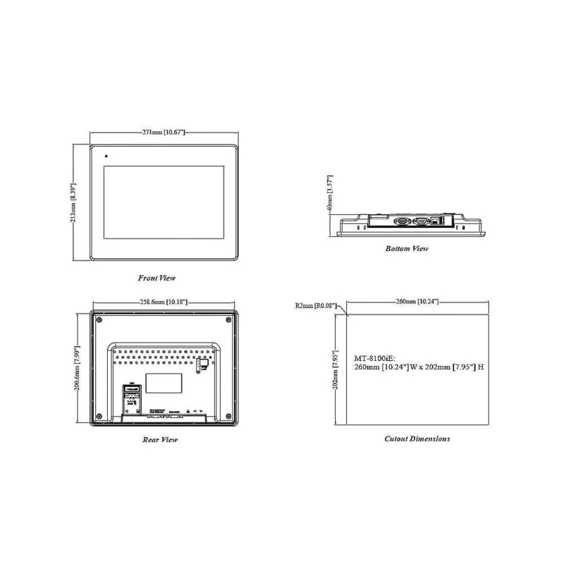 WEINVIEW MT8102IE MT8101IE Touch Screen HMI Interfaccia uomo-macchina da 10,1 pollici Sostituisci MT6100I MT8101IE MT8100IE