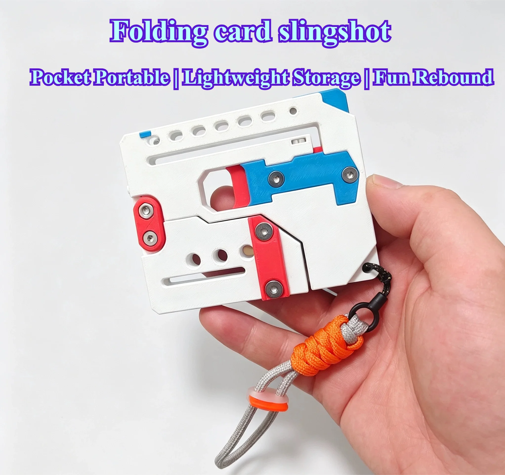 New EDC folding card portable pendant 3D printed toy with continuous hair and silky smooth outdoor shooting competition tool