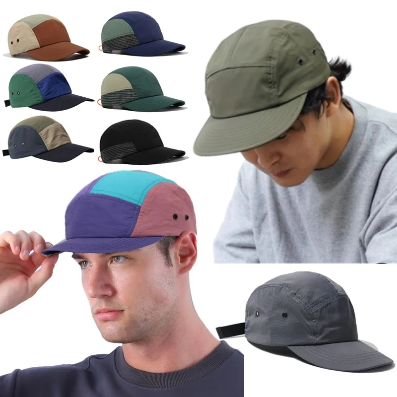 Fashion Adjustable Hat 5 Panel Cap Quick Dry Cap Snapback Hats Unisex Baseball Caps Sun Hats