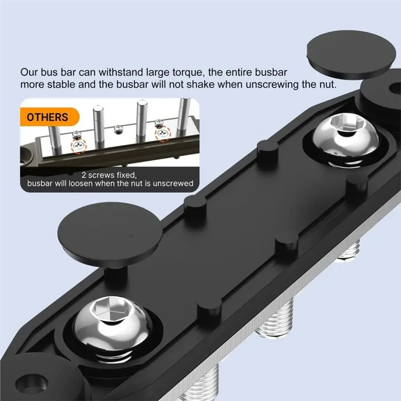 DTA4-Heavy Duty 275A 12V Negative Bus Bar Junction Box For Marine Distribution Block Car Audio 275A Marine Bus Bar