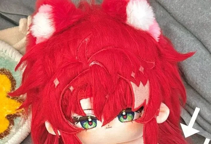 Honkai Anime: Star Rail Argenti Animal Ear Cosplay, muñeca de peluche, esqueleto, cuerpo, vestido, peluches, figuras, regalo de Navidad, 20cm