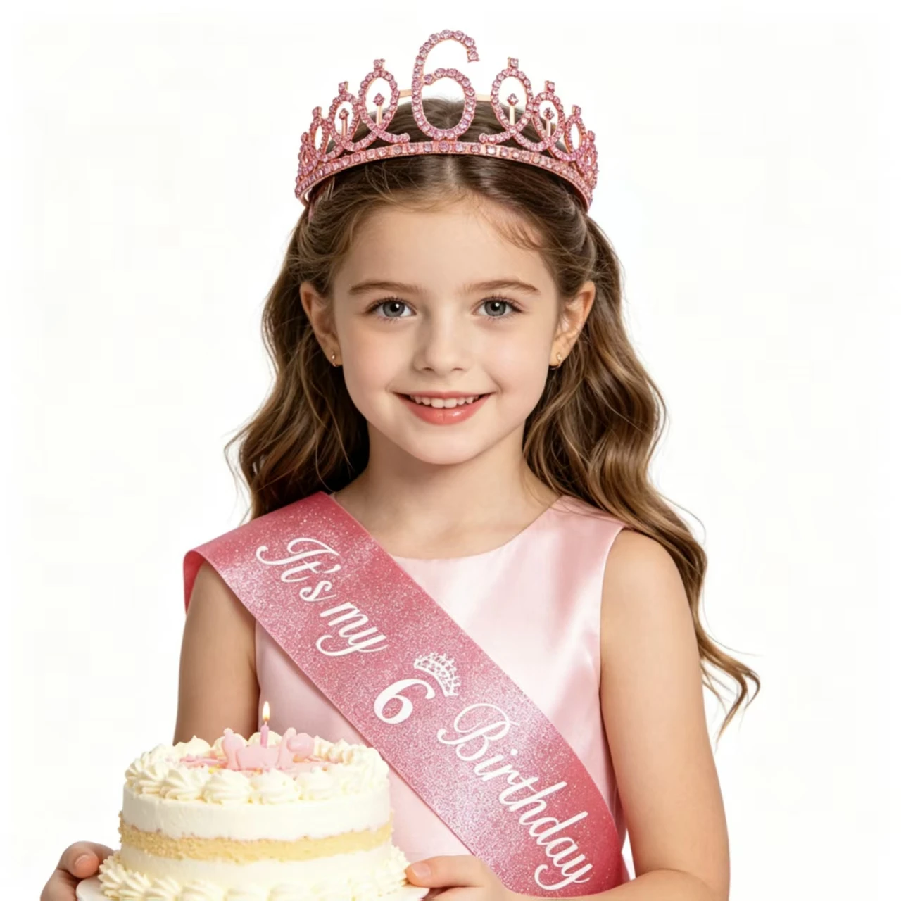 Geburtstags-Tiara-Krone-Schärpe für Frauen und Mädchen – „Es ist mein 4., 5., 6., 7., 8., 9., 10., 11., 12., 13., 15., 16. Geburtstag“ – Partydekoration – Detail 13