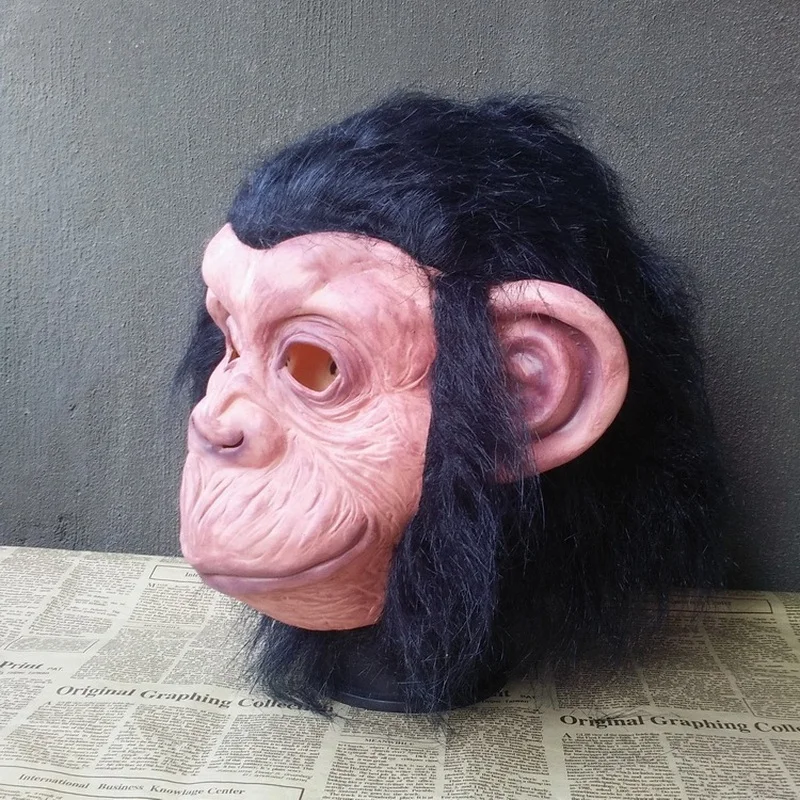 

Gorilla hood Halloween horror ball animal monkey mask cos cute Wukong