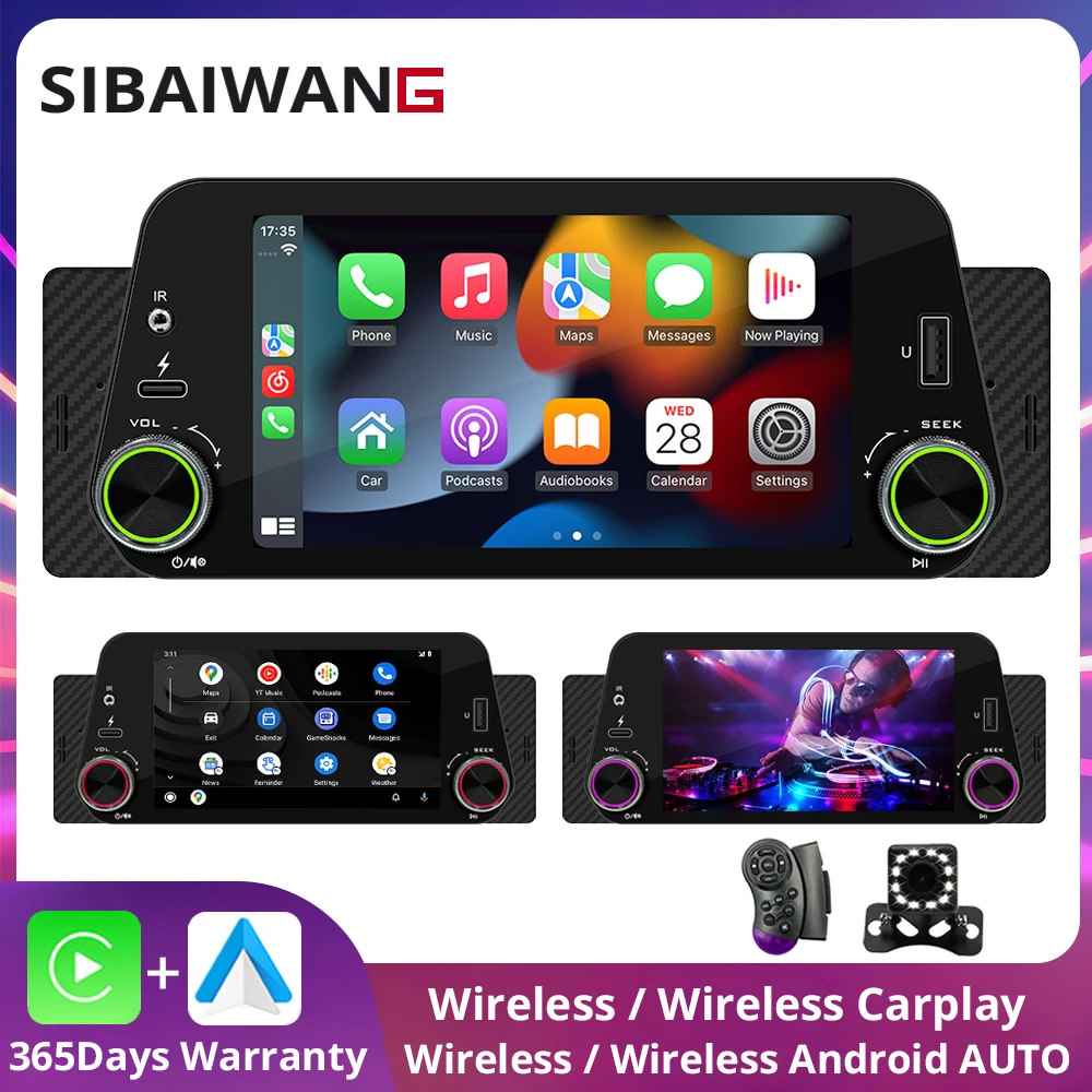 

5inch Car Radio 1Din Bluetooth Universal Multimedia MP5 Player Wireless Carplay Android AUTO Touch Screen FM USB Mirror Link