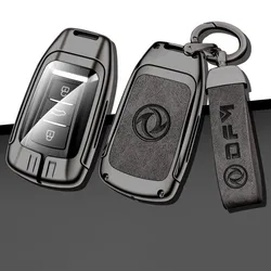 New Zinc Alloy Leather Car Key Case Cover Holder Protector Shell for Dongfeng Scenery 580 Fengshen AX7 Yixuan Max Accessories